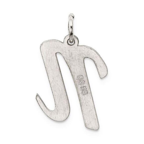 Sterling Silver Madison Collection LG Classic Script Initial N Pendant - Picture 3 of 5